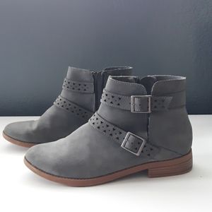 Grey ankle boots